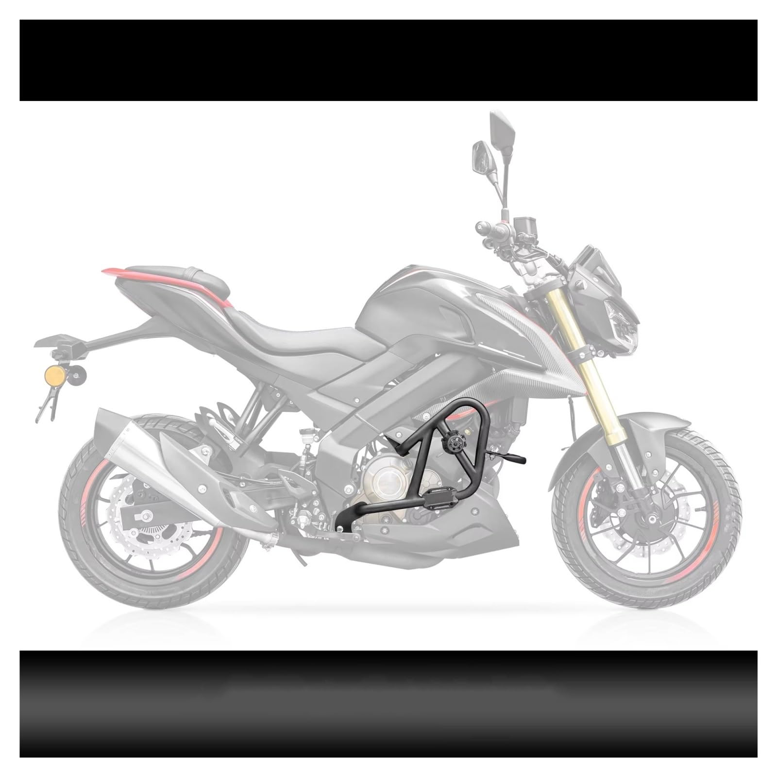 Paramotore Tubolare Per QJMOTO Per ZHUI 150 Paraurti Per Moto Acciaio Ad Alto Tenore Carbonio Protezione Motore Autostradale Barra Sicurezza Telaio Protezione Anticaduta Motorcycle motore Paraurti