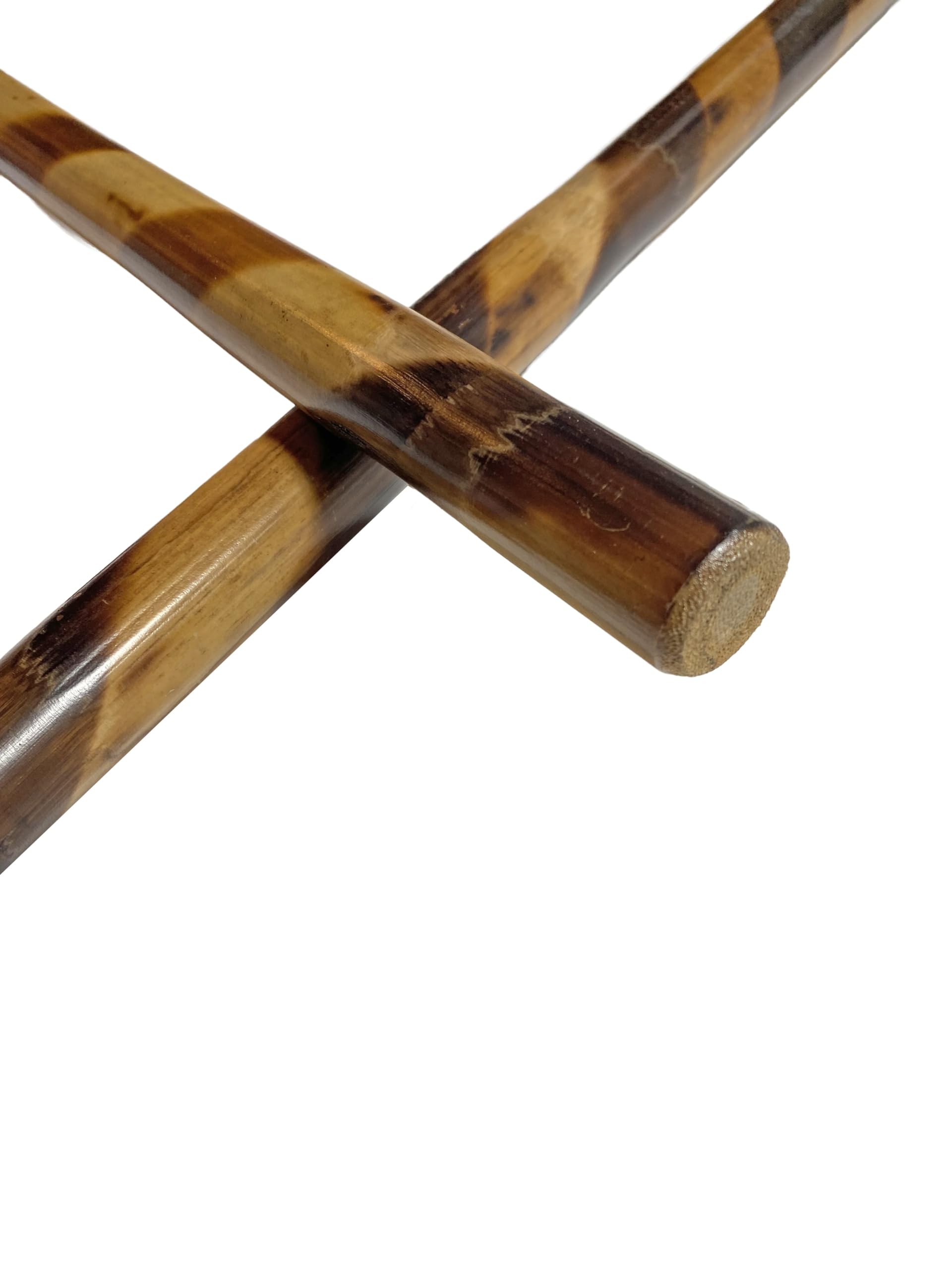 Escrima Stock - Rattan Trainingsstick 65 cm - Brandmuster Spirale - Holz Kurzstock Arnis Kali Kampfsport