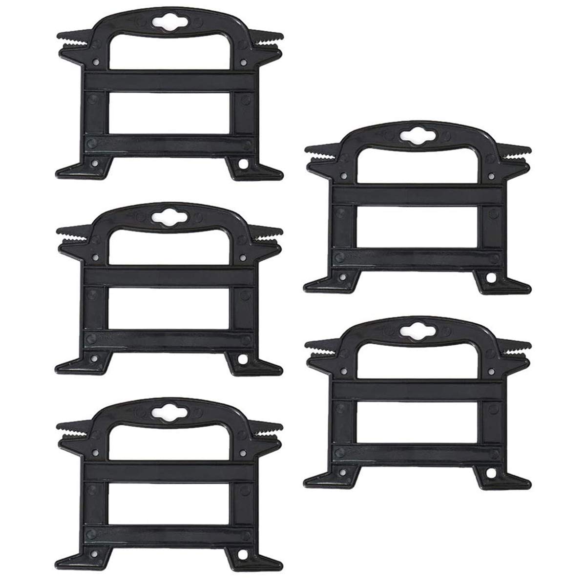 Pofet Black 5Pcs Outdoor Rope Paracord Winder Cord 550 Paracord Winder Ladder Shape Spool Cord Tidy Organizer Rope Cord Holder