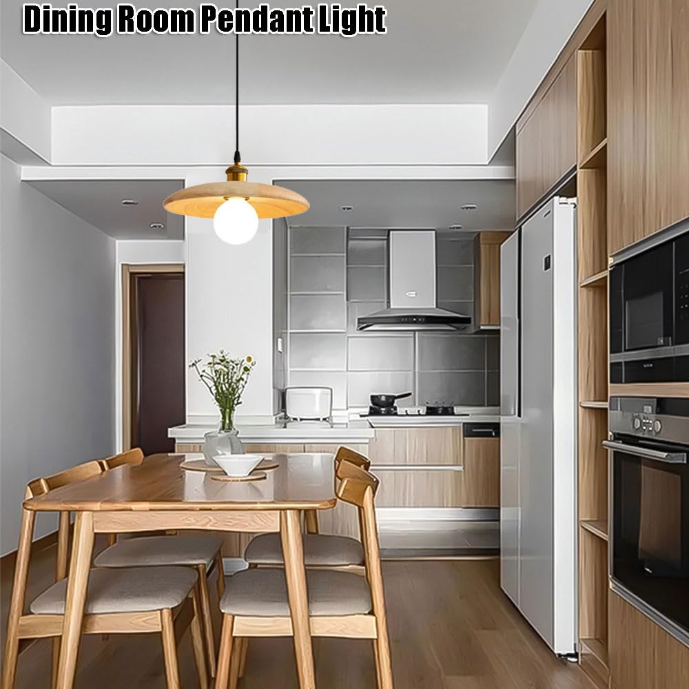 Japanese-Style Wooden Chandelier, Creative Hat-Shaped Hanging Lamp Shade, E27 Base Single-Head Pendant Light, Balcony Or Porch Decorative Ceiling Lighting Fixtures