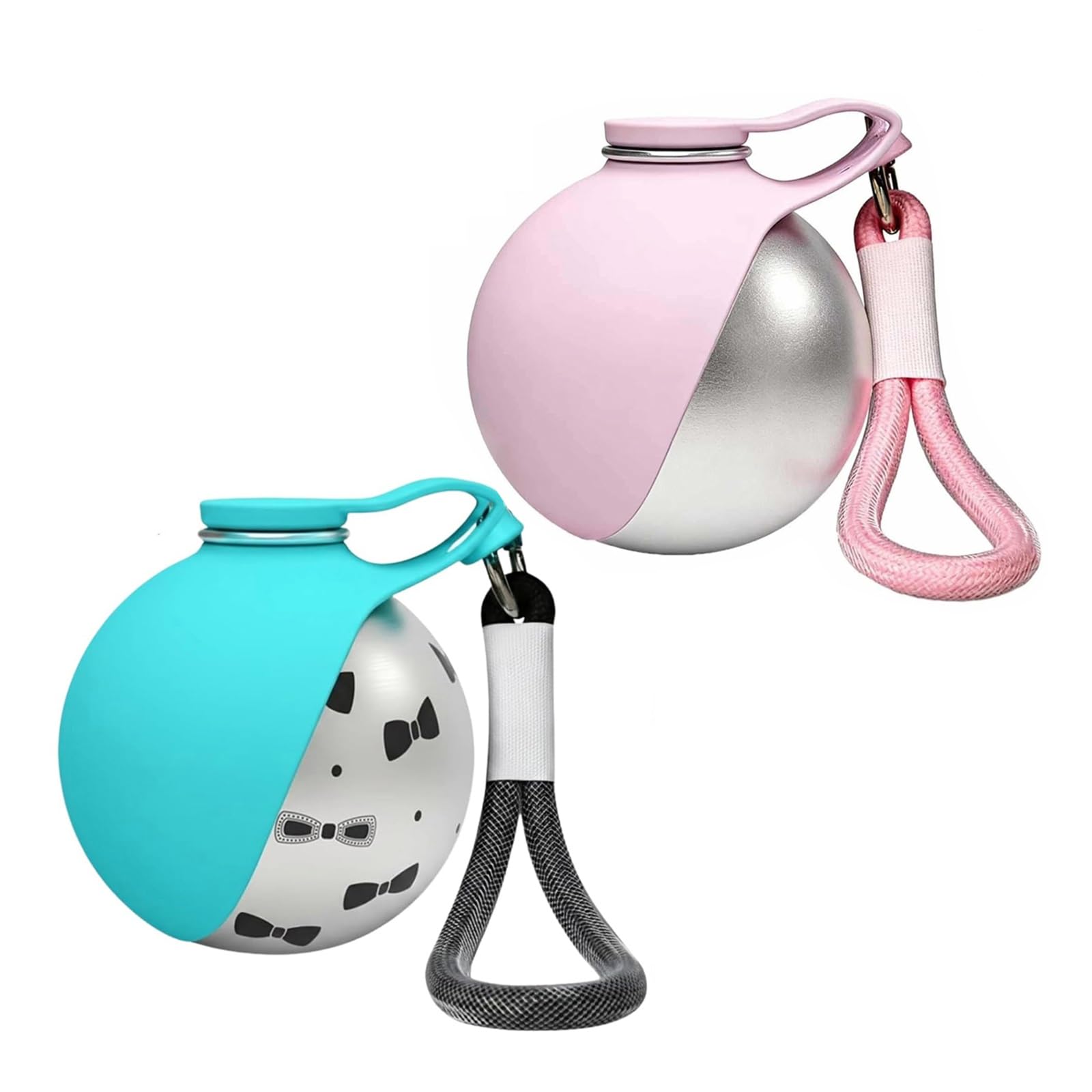 2-in-1 Dog water bottle,Stainless dog travel water bottle 285ml,Leak-Proof,Compact & Foldable Pet with Silicone Bowl,One-Hand Operation for Small Dogs Walking & Travel(B)