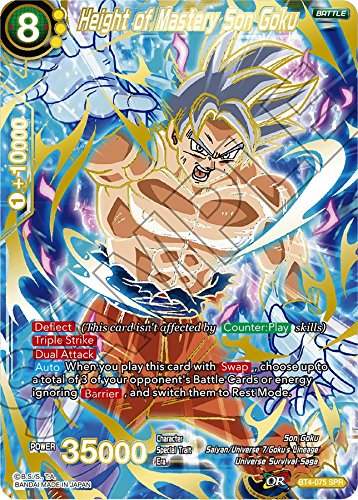 Dragon Ball Super TCG - Height of Mastery Son Goku (SPR) - BT4-075 - SPR - Series 4: Colossal Warfare