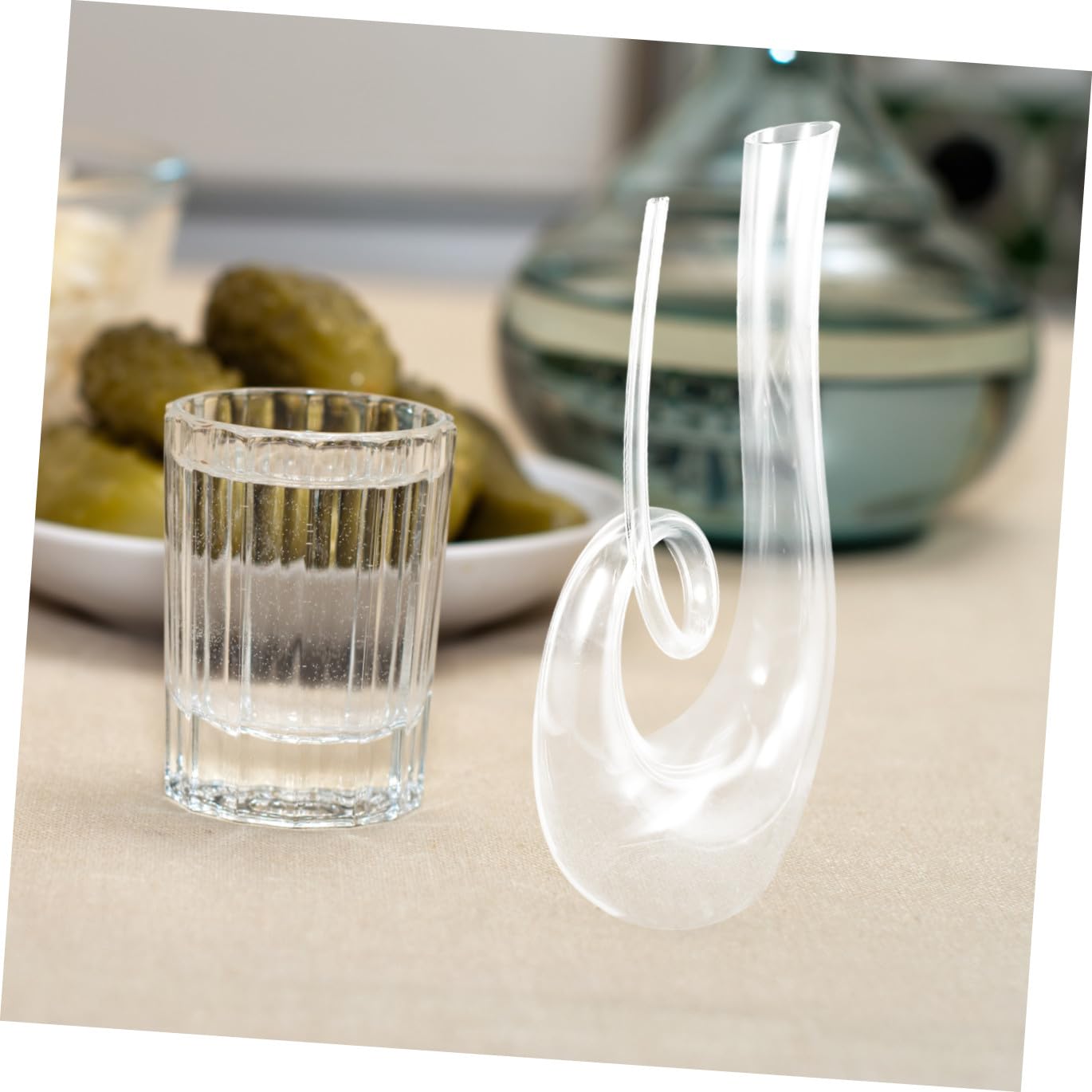 TOYANDONA Jarra Decantadora de Vidrio Transparente sin Plomo 1300 Ml para Uso en Bares y Aficionados al Vino
