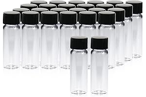 20 PCS 4 ML (1 Dram) Clear Liquid Sample Vial For Storage Small Things (45mmx15mm)