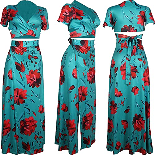 Image of MESLIMA Two Piece Dresses Sets for Women Summer Boho Maxi Dresses
