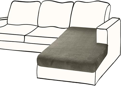 Funda para sofá, 1 pieza, funda de terciopelo para sofá seccional, fundas de cojín separadas en forma de L, protector de muebles para perros y