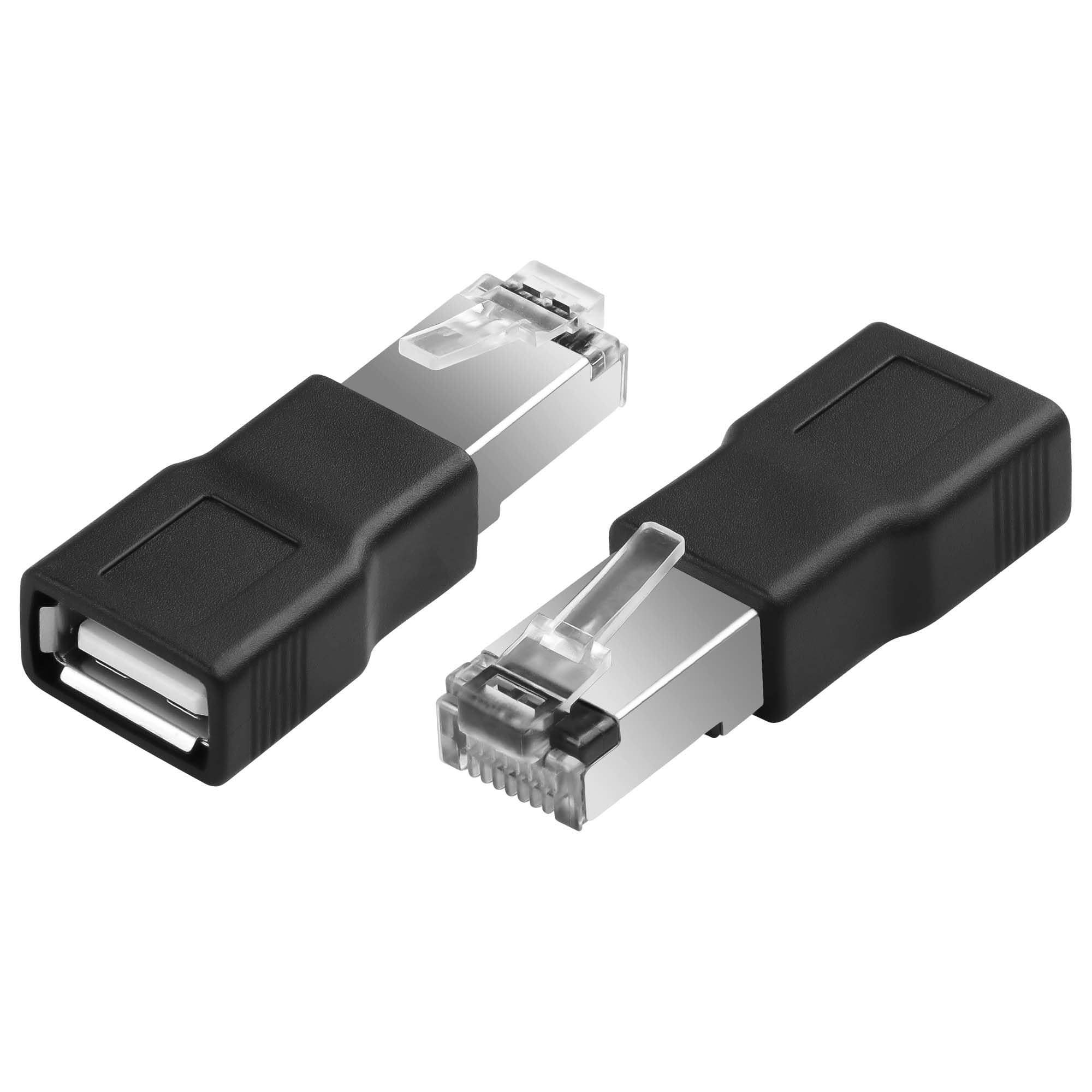 JAMHER 2 Paire USB 2.0 Vers Ethernet RJ45, Adaptateur D