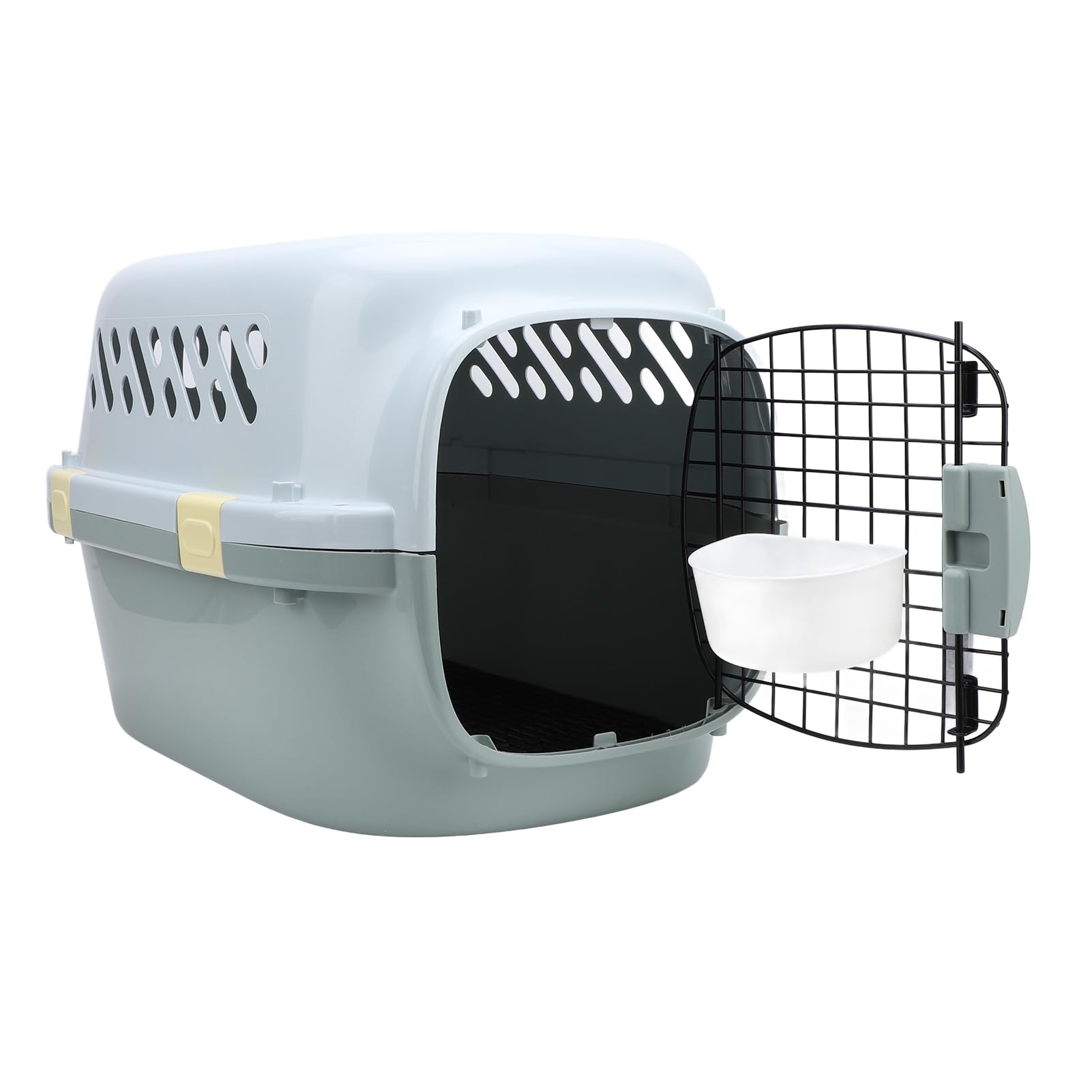 Trasportino da Viaggio per Gatti di Grandi Dimensioni Porta Rigida con Chiusura a Chiave Ventilazione su 4 Lati Trasportino Portatile per Cani per Viaggiare in Auto o in Aereo (L 7,9 pollici)