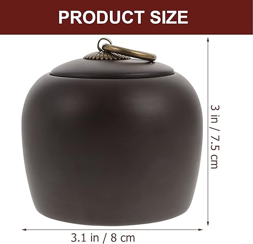 Miniatura 2 de STOBOK 2 piezas de soporte para humedad, arcilla para tapa, recipiente estilo olla, almacenamiento redondo, cerámica, morado, tradicional, sellado y