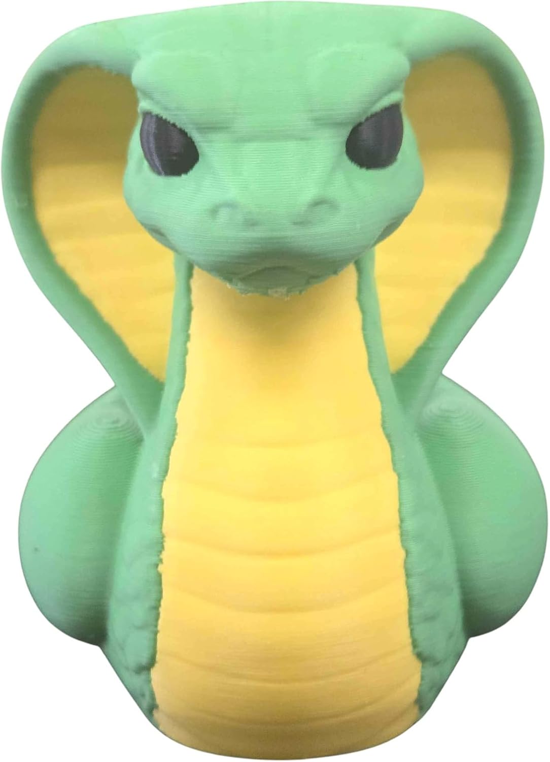 Cobra Duck Collectible Figurine - Striking Green Reptile Decor for Unique Desk Display and Gift for Art Lovers - 3D Printed in Canada image 2