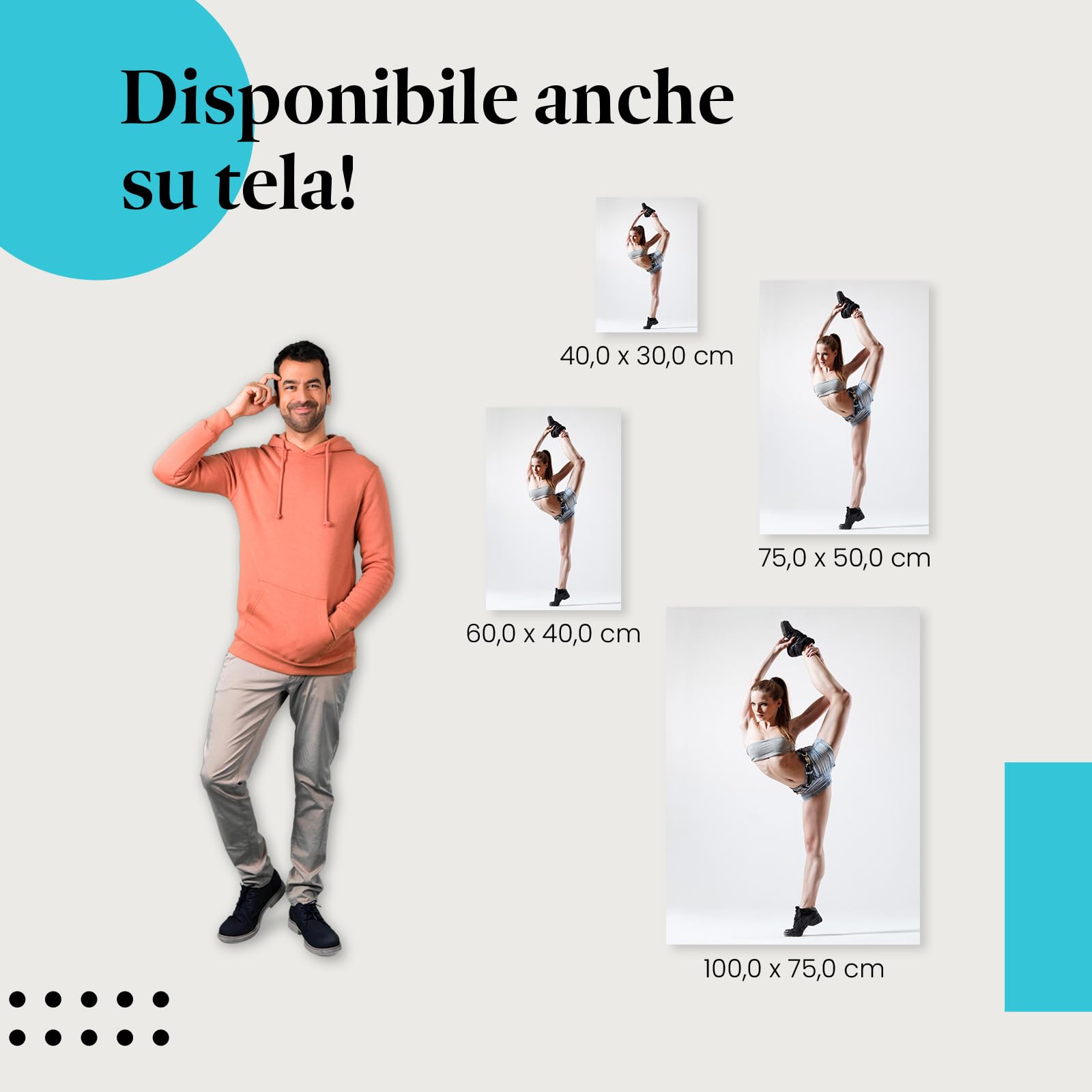 Postereck - 0639 - Ballerina, Hip Hop Danza Musica Donna Street Dance - Decorazione da Parete, Stampa Artistica, Arredamento Interni, Stampa Fotografica - Tela - 100,0 cm x 75,0 cm