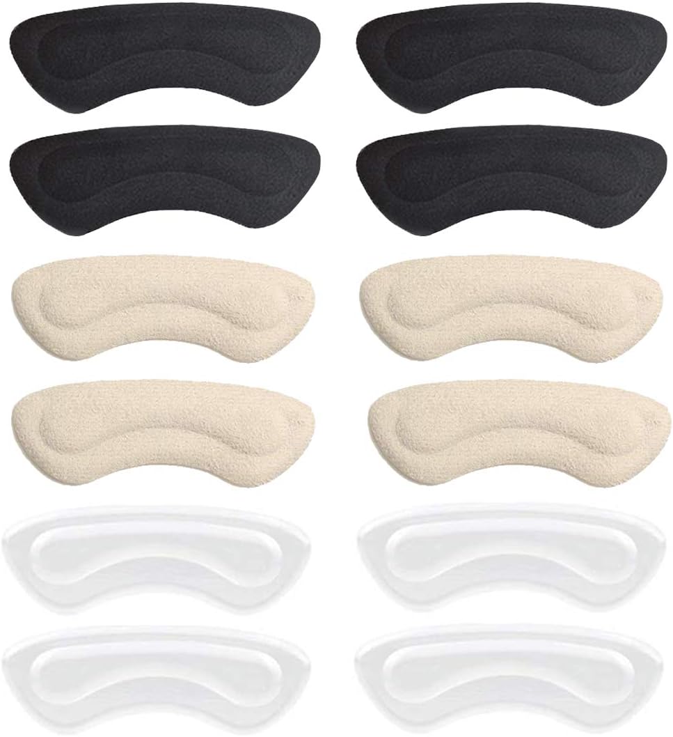 6pairs Heel Cushion Inserts Heel Grips Heel Pads - Self-Adhesive Heel Inserts Liners for Men and Women, Heel Pads for Preventing Heel Slipping, Rubbing