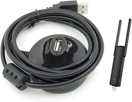 USB WiFi Adapter Extension Cable with Pedestal- Desktop Vertical Base Extension Cable Cradle USB2.0 Base Dock Holder for USB WiFi Adapter,Wireless Network Adapter,Antenna