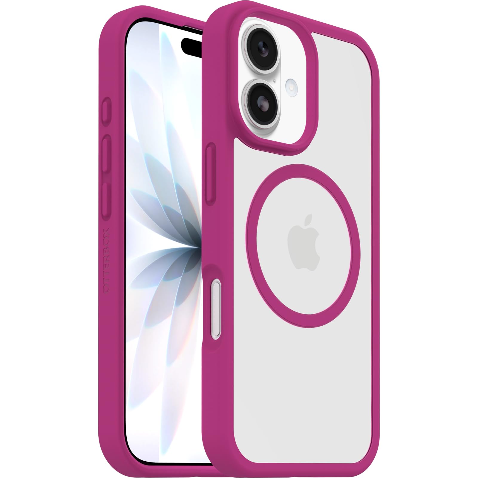 OtterBox React Series MagSafe Case for iPhone 17, Shockproof, Drop proof, Ultra-Slim, Protective Thin Case, Tested to Military Standard, Clear/Pink