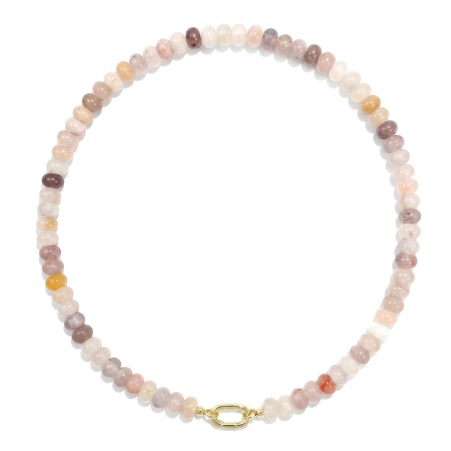 Beaded Gemstone Necklaces for Women Bohemian Colored Choker Natural Stone Bead Summer Beach Handmade Jewelry Necklace - Image 8