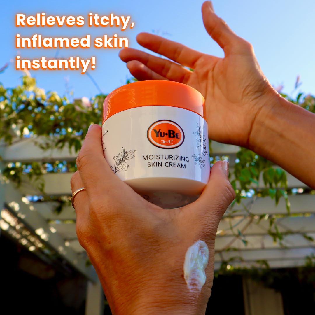 Yu-Be Moisturizing Skin Cream 4.4 Fl. Oz. Jar I Deeply Hydrating Non-Greasy Moisturizer for Dry Skin I Soothing Camphor Calms, Cools, & Relieves Skin I Vitamins Nourish, Repair & Rejuvenate