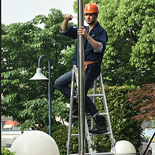 Livebest 11.5 Feet Folding Multi-Ladder 12 Step Aluminum Extendable Ladder Scaffold Ladders, 330lbs Capacity - Thumbnail 4