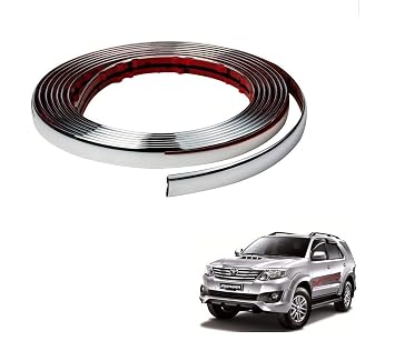 Kozdiko Car Side Window Chrome Beading Roll 14MM 20 Mtr Universal for All Cars