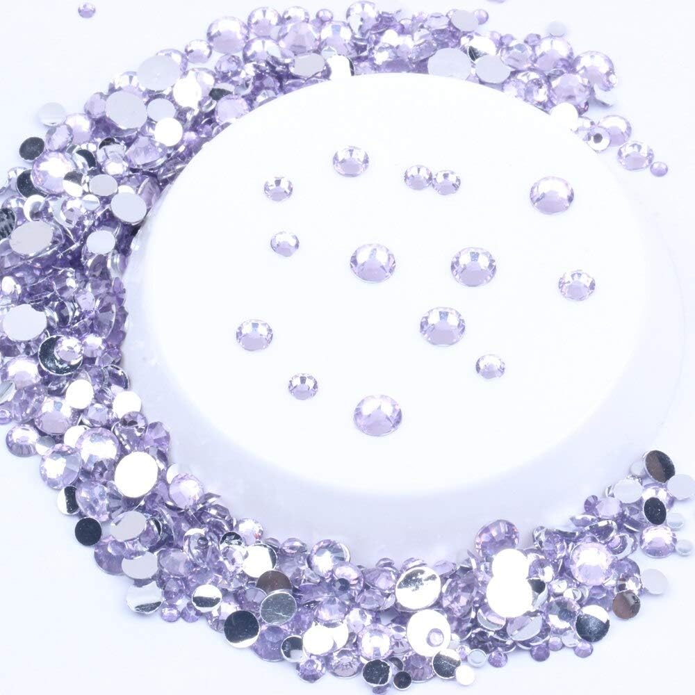 Resin Rhinestones 50000pcs 2mm Flatback Normal Colors Many Colors Choose Round Glue On Diamonds DIY Nails Art Decorations - (Color: 37 Hyacinth)
