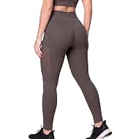 Legging Academia Poliamida Cintura Alta Microfuros Sem Costura Fitness Selene