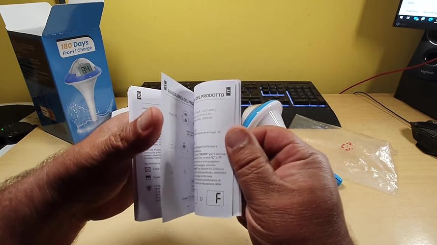 Thermometre Solaire 2200mah Thermomètre Piscine Solaire Avec écran LCD - Flotteur étanche IP68 Et Lumière RGB Thermomètre étanche IP68