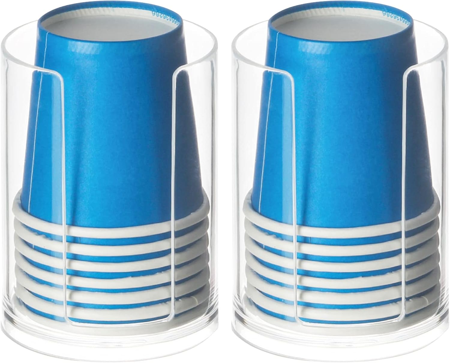 2 Pack Bathroom Cup Dispenser, Clear Mouthwash Cup