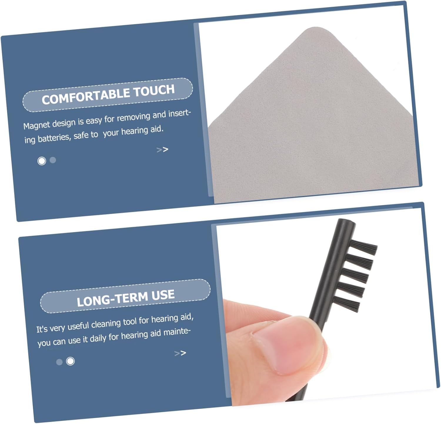 Didiseaon 1set Hearing Amplifier Cleaning Brush Kit Accessories for Efficient Maintenance and Care and Cloth Material for Daily Use