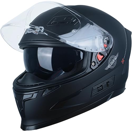 BEON Full Face Motorcycle Helmet, Street Bike Helmet with Clear&Tinted Visors and Multiple Vents, Motocross Casco DOT Approved for Adult Men Women