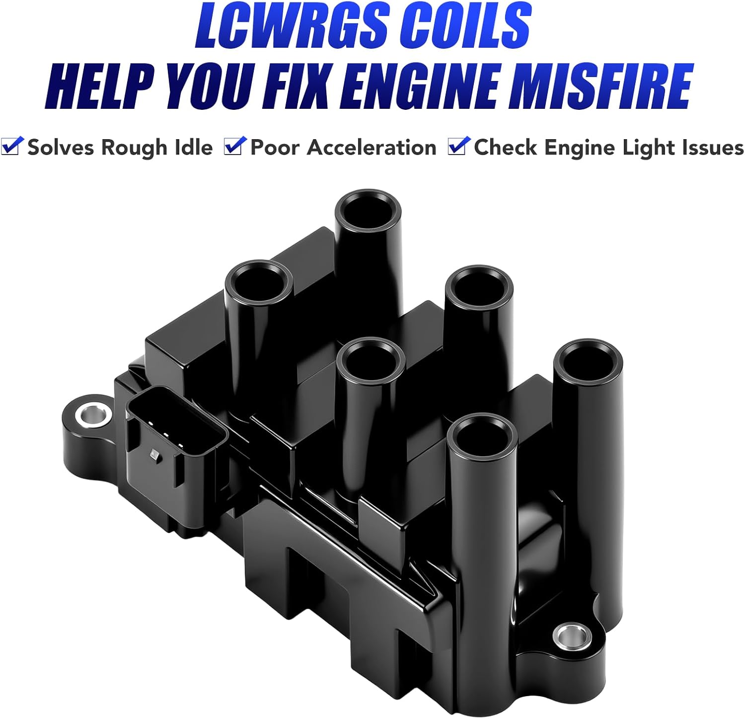 1x Ignition Coil Pack and 6x Spark Plugs for 2004 2005 2006 2007 2008 Ford Ranger Mazda B3000 3.0 V6 Spark Plugs and Coils Replaces# FD498 1F2018100
