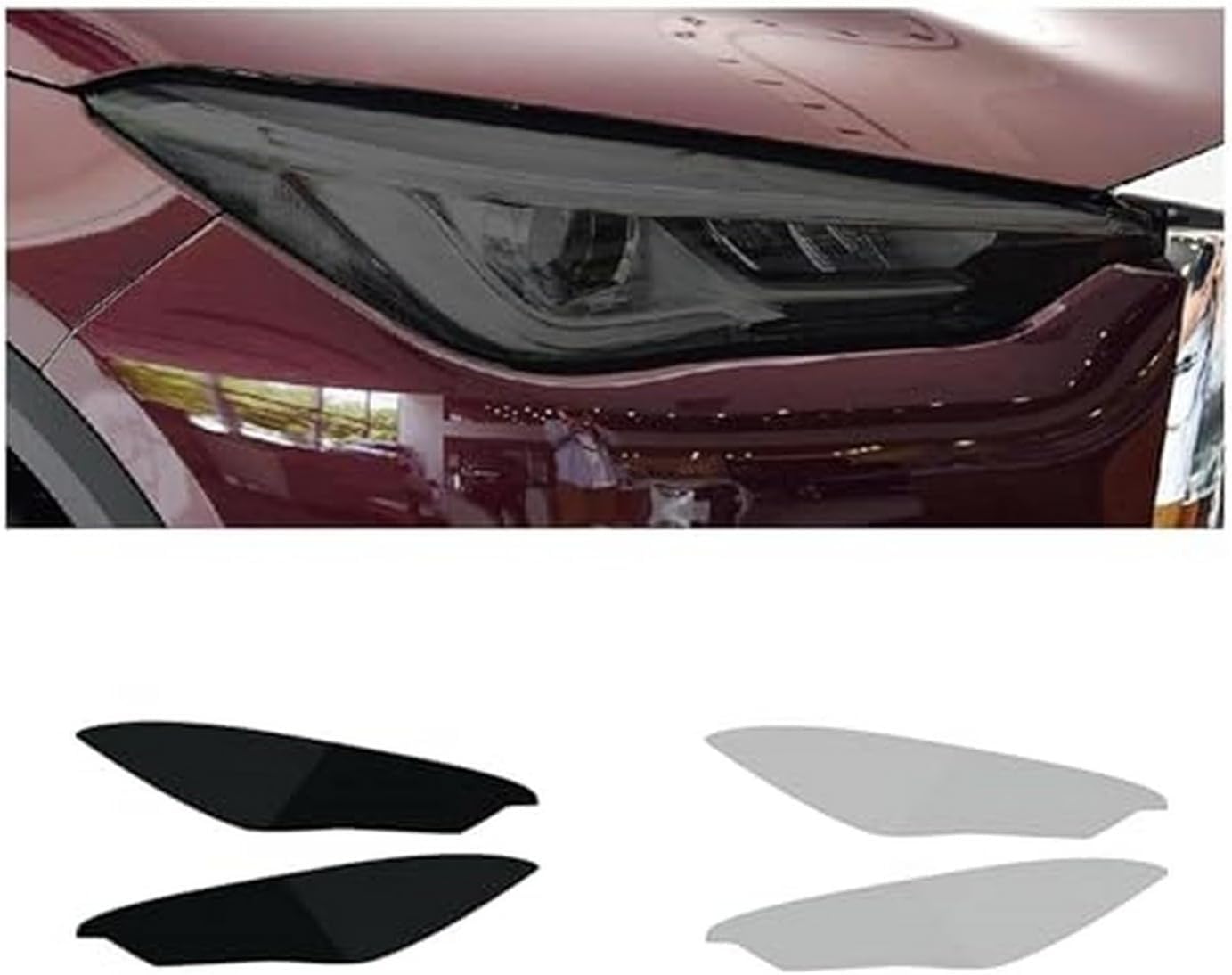 Shiketong Black Car Headlight Protective Film Car Headlight Film For Qx50 2018-2020 Headlamp Restoration Transparent Tpu Sticker