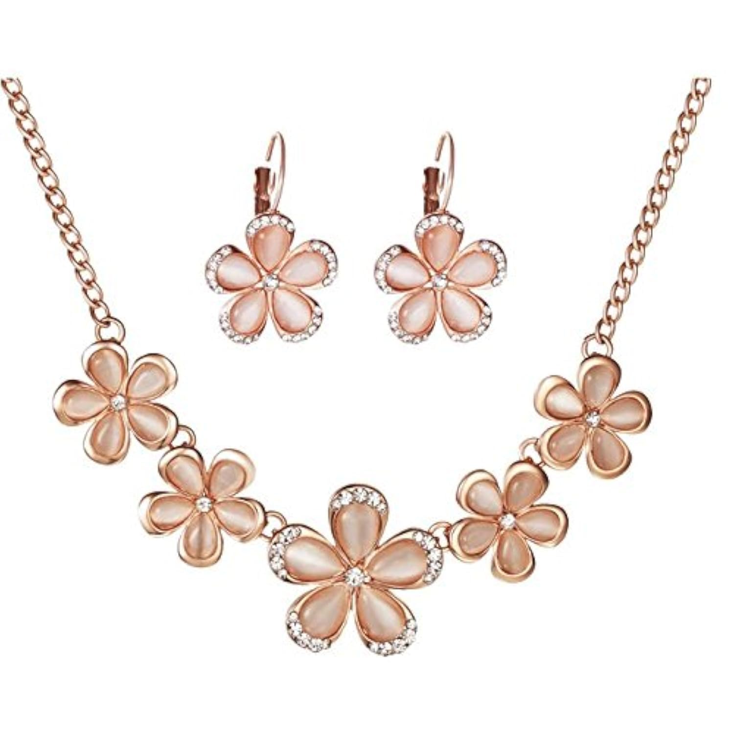 Shining Diva Fashion Italian Designer Gold Plated Jewellery Sets For Women (Rose Gold)(Cmb286) (B07F79GPSY) Amazon Price History, Amazon Price Tracker