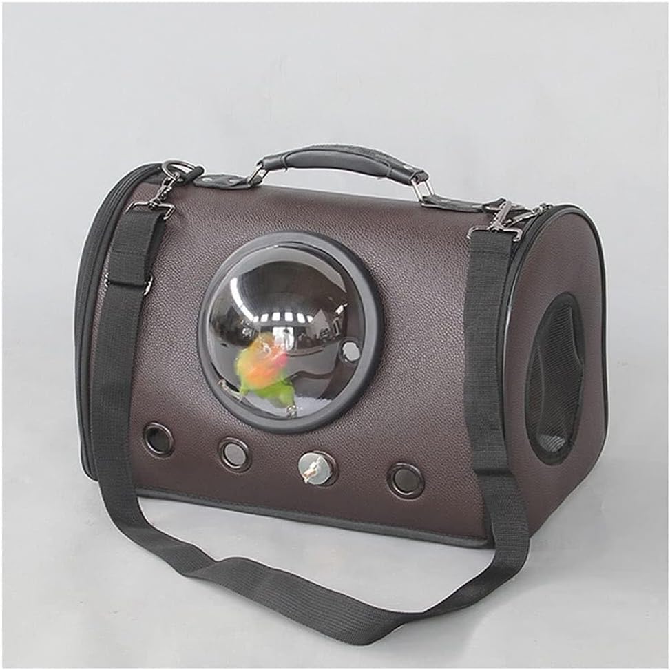 Portable Parrot Travel Cage & Outing Box for Small Birds, Canaries, Lovebirds, Cockatoos, Lightweight Carrier