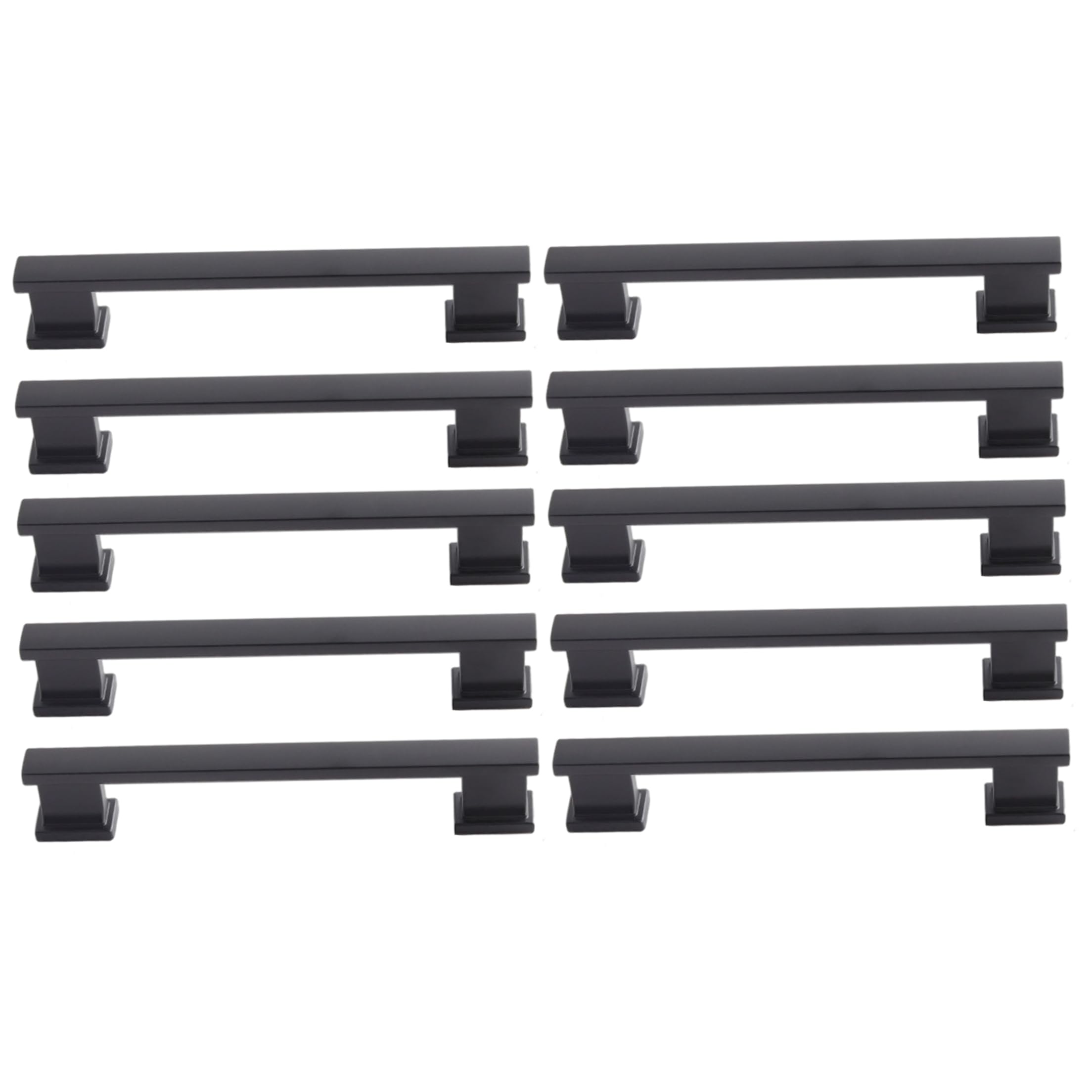Manijas de armario con acabado negro mate superior y diseño ergonómico de 128 mm