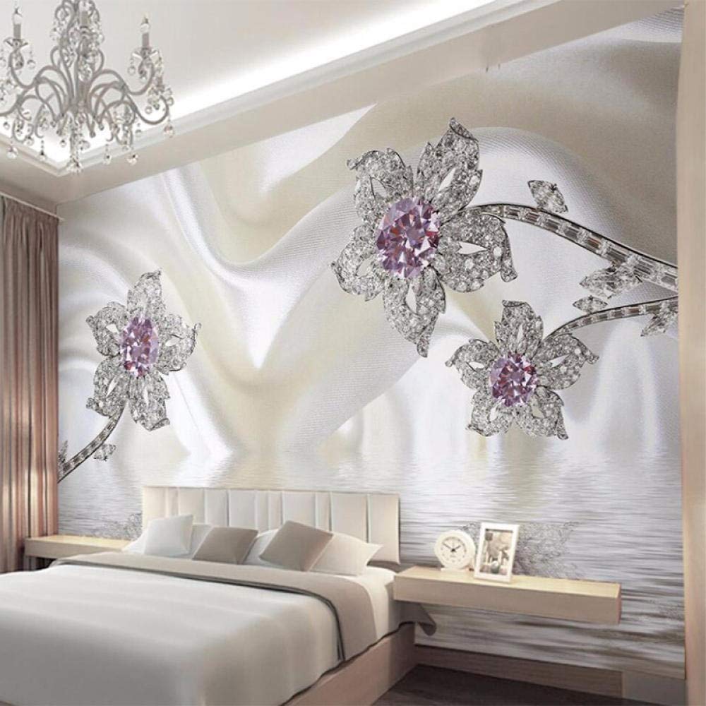 3D Wallpapers, Pattern Environmental Protection Wallpaper for Bedroom, Living Room, Kitchen and Bathroom Walls, Damask Design Mural Wallp...