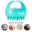 KRUZIVA Hair Scalp Massager Brush for Wash & Relaxation – Soft Silicone Bristles for Deep Scalp Cleansing & Dandruff Removal – Gentle Care Tool for Men & Women – 150ml (Sky Blue) gallery image