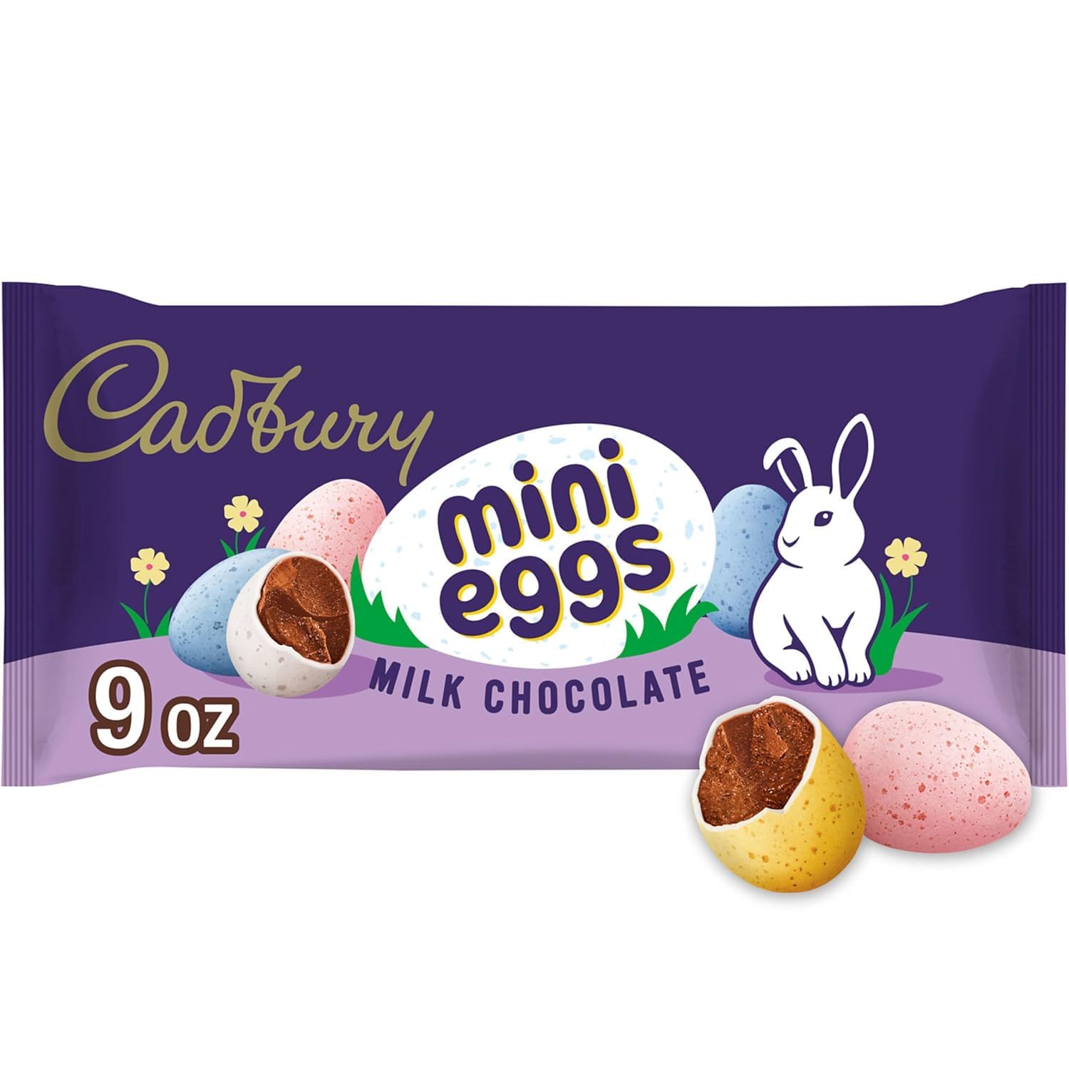 CadburyMini Eggs Milk Chocolate Candy 9 oz Bag Milk Chocolate Eggs - Irresistible Treats Eggs for Special Occasions, Premium Candy Mini Eggs for All Ages