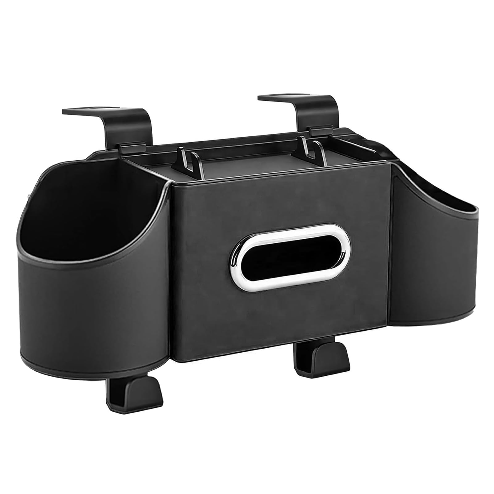 WGDYRP 3 In 1 Vehicle Backseat Holder Featuring Beverage Pocket Tissue Box And Hooks For Snacks Phones And Bags Works With Nume