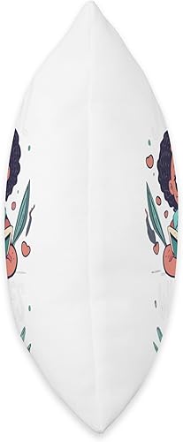 Miniatura 2 de African American Anime Just a girl who loves Anime Just Loves Anime Black Afro Girl Throw Pillow, 18x18, Multicolor