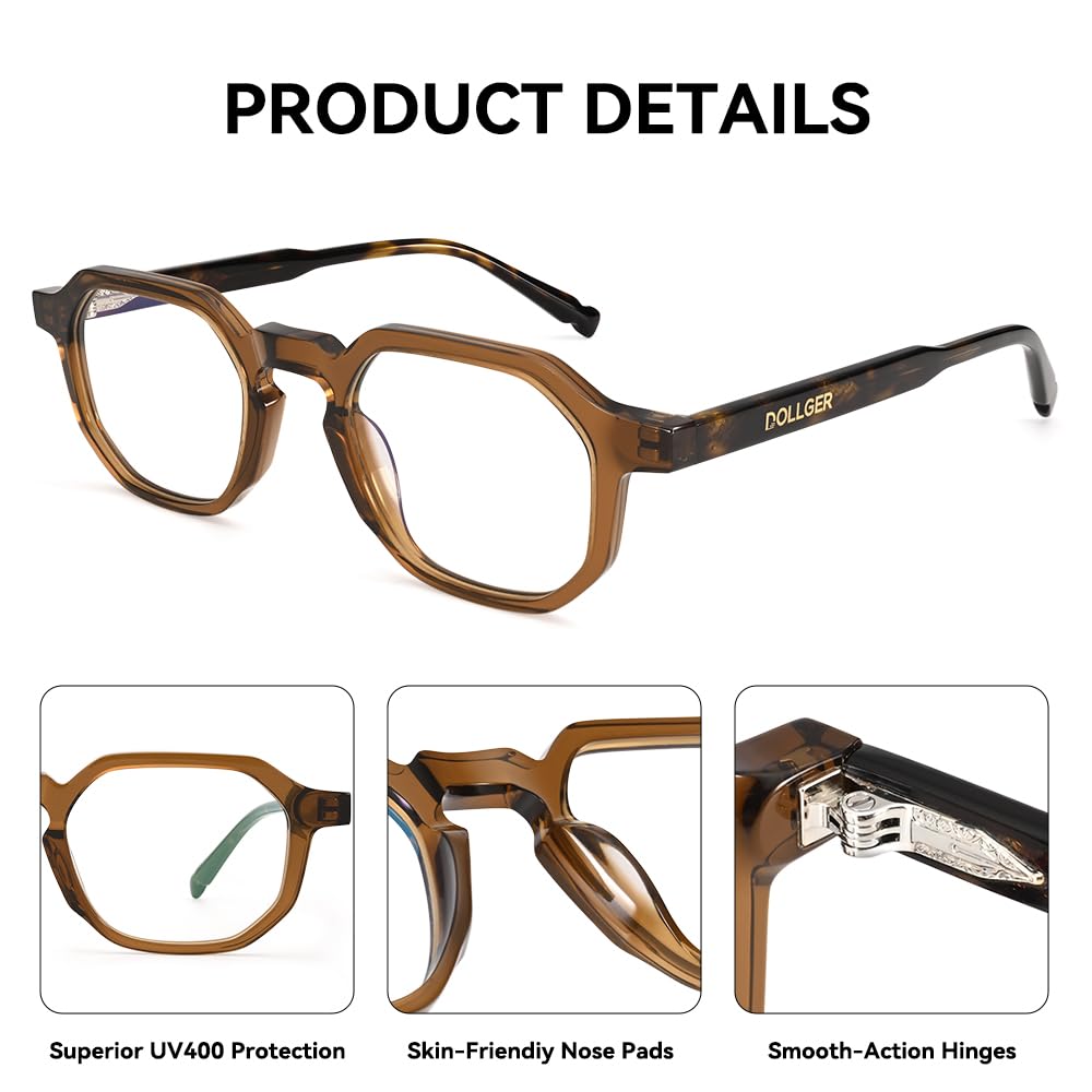 Dollger Blaulichtfilterbrille, Unisex-Design TAC-Blaulichtschutzbrille Leichte Computerbrille Lindert digitale Augenbelastung Geeignet für Büros, Homeoffice und Gamer