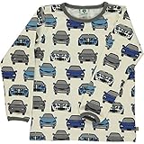  Smafolk Langarmshirt Autos Elfenbein-7-8 Jahre