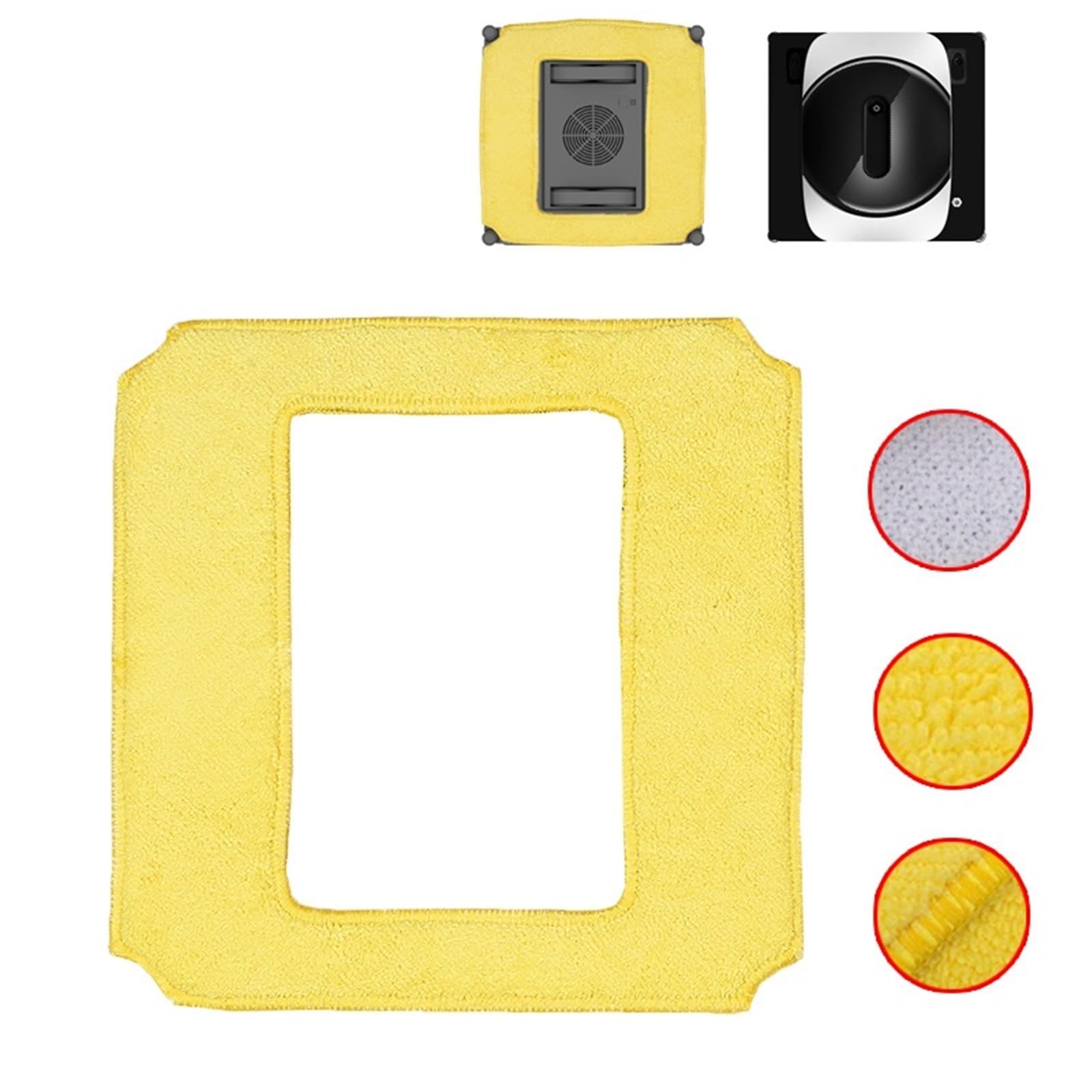 Salviette For Robot Lavavetri, Panni Quadrati, Salviette For La Pulizia Delle Finestre, Compatibili Con Purerobo, Accessori Di Ricambio For Aspirapolvere WS3 WS8S WS3S(6pcs)