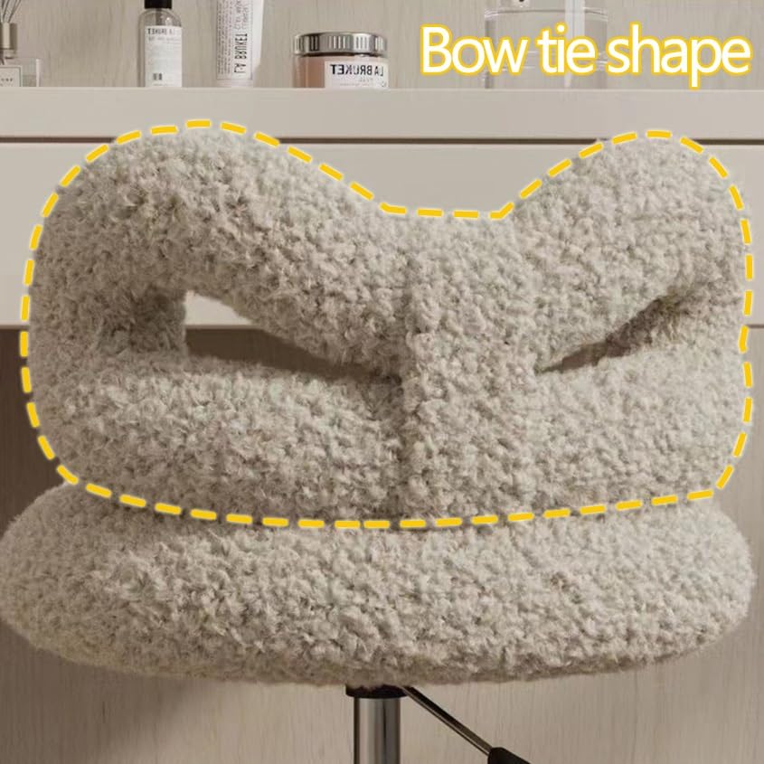 Silla de tocador escritorio giratoria regulable con respaldo ruedas 3