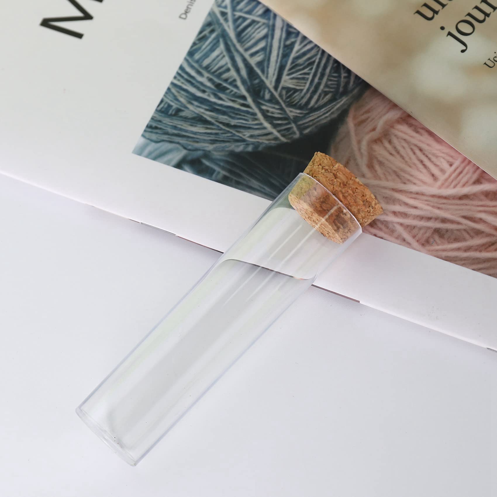 150 Stücke/Pack 25X95mm Tee Plastik Reagenz Glas mit Flachem Boden Drosophila Fläschchen Kultur RöHrchen mit Kork Stopfen