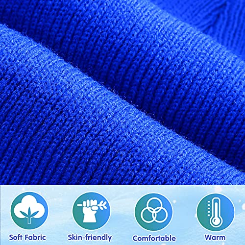 Satinior 24 Pieces Kids Winter Beanie Hat Knitted Cuffed Skull Caps Knit Hat Cozy Watch Hat Cold Weather Warm Hats For Boys Girls, 12 Colors #TOP4