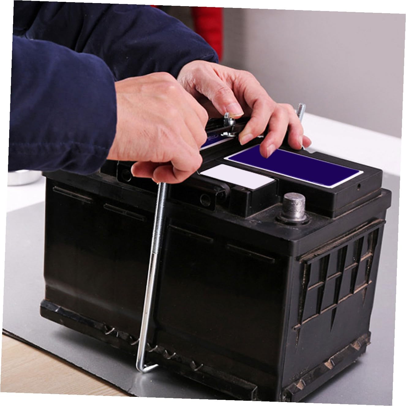 IMIKEYA Support de Batterie Automobile Kit de Support de Batterie Rangement Voiture