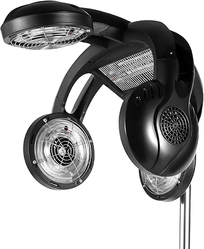 Miniatura 6 de Procesador de color de cabello de salón, control independiente de 5 bombillas, secador de pelo de salón 0-176°F ajuste de temperatura, ajuste de