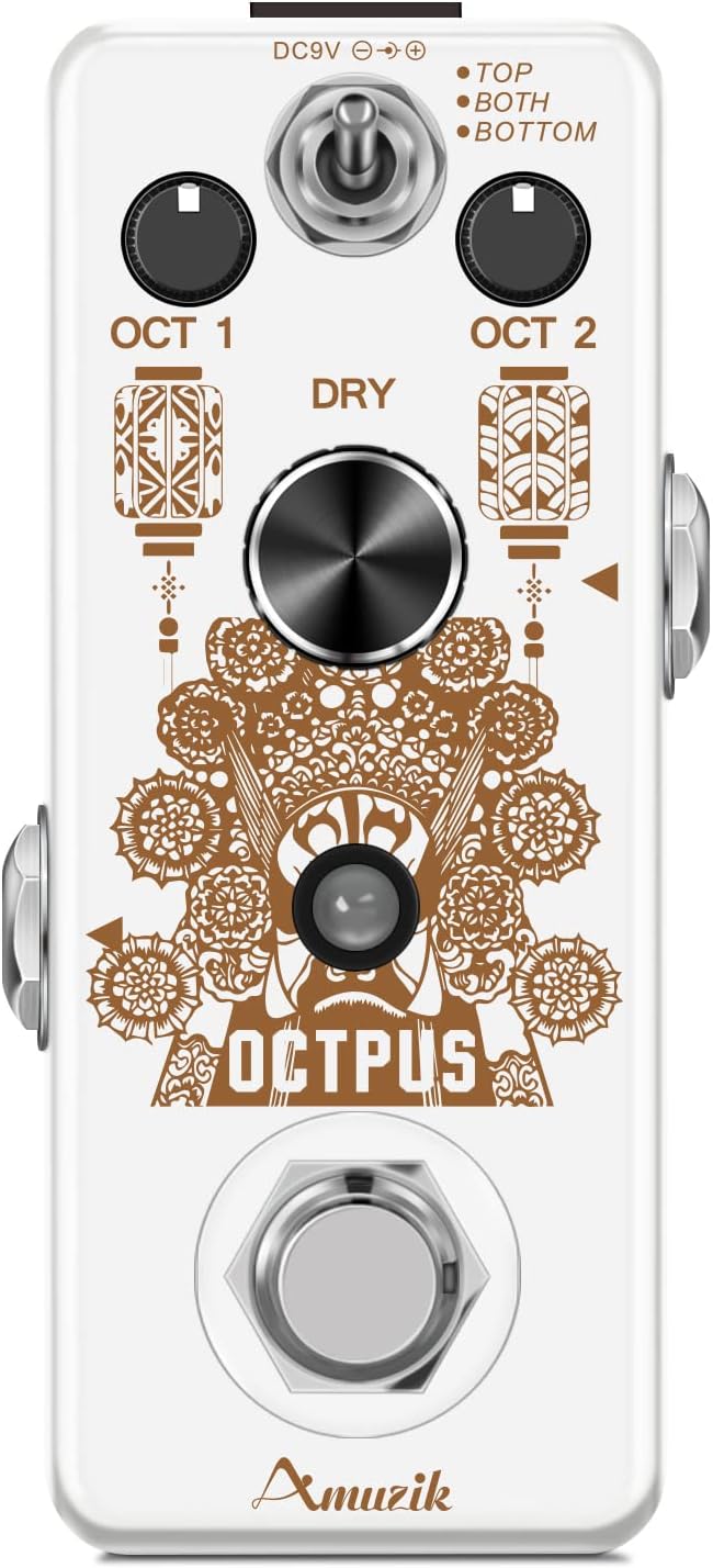 AmuzikGuitar Octave Effect Pedal For Electric Guitar Precise Polyphonic Octave Effects Generator Octpus Guitar Pedals