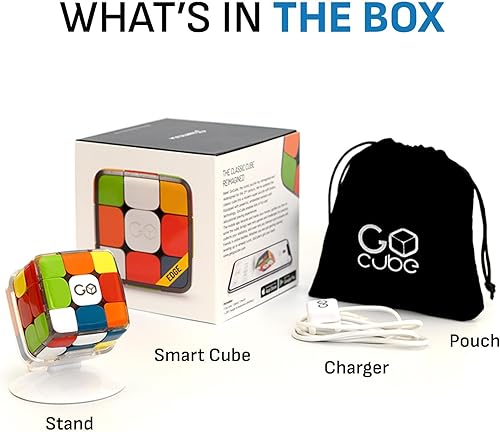 Vista 5 de GoCube Edge, el cubo electrónico Bluetooth conectado, galardonado cubo magnético de velocidad de 3 x 3 pulgadas, cubo inteligente interactivo