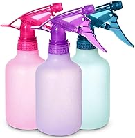 Alpree 12oz Refillable Colored Spray Bottles - Adjustable Mist Stream Nozzle, Leakproof 3-Pack for Cleaning, Gardening, Grooming