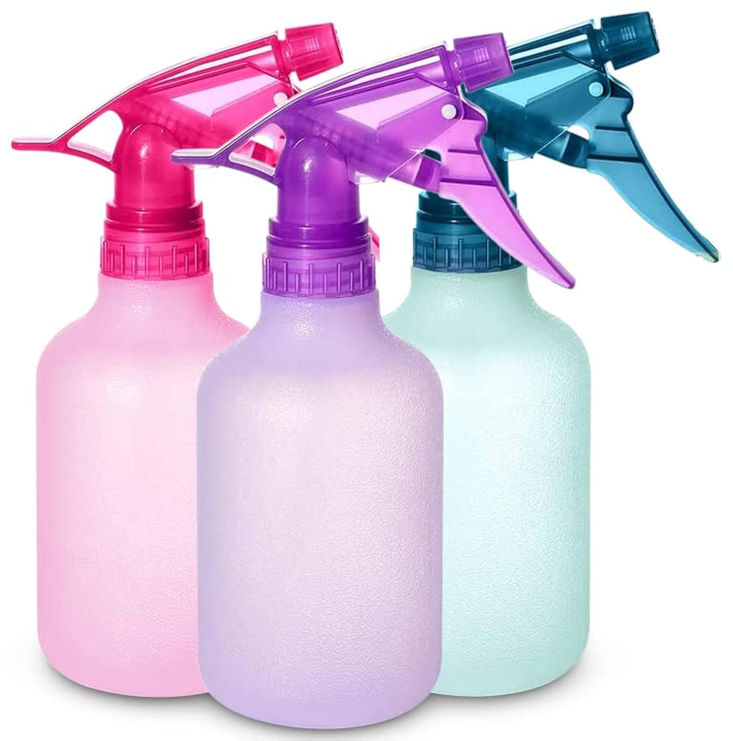 Botellas de color para chorros en 3 modos ajustables, 12 onzas, recargables, para soluciones de limpieza, jardinería, aseo y peluquería (3)